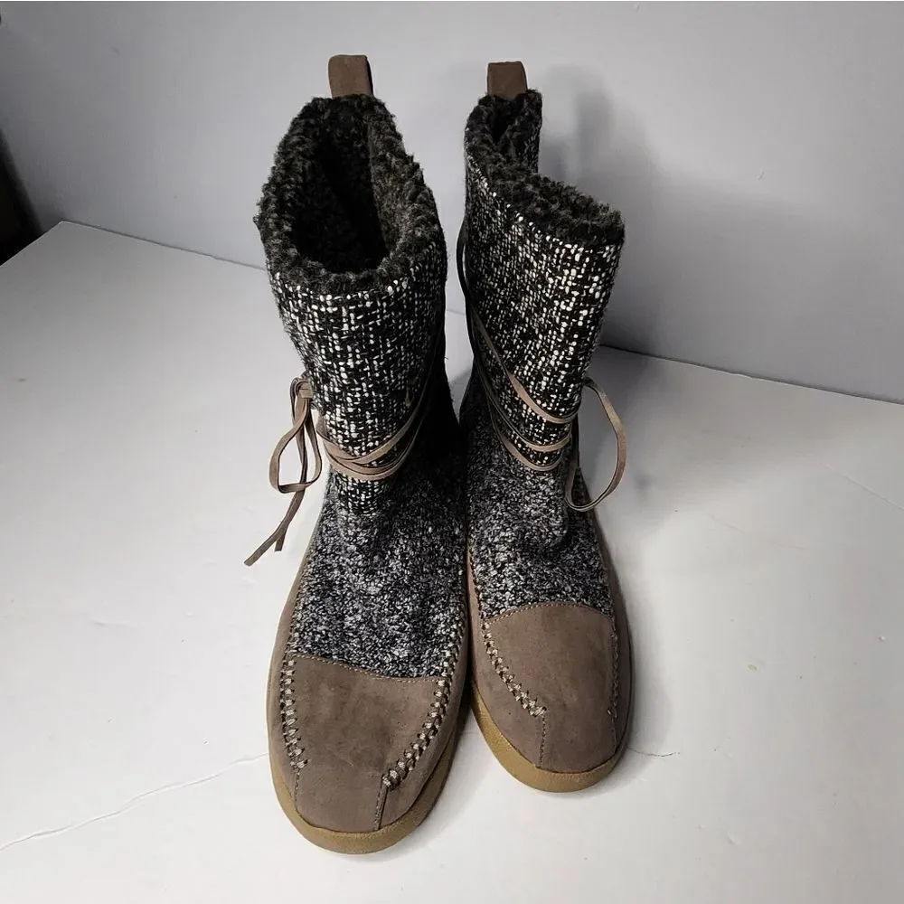 Madden Girl Jackman Tweed Sherpa Lined Size 10 NWOT